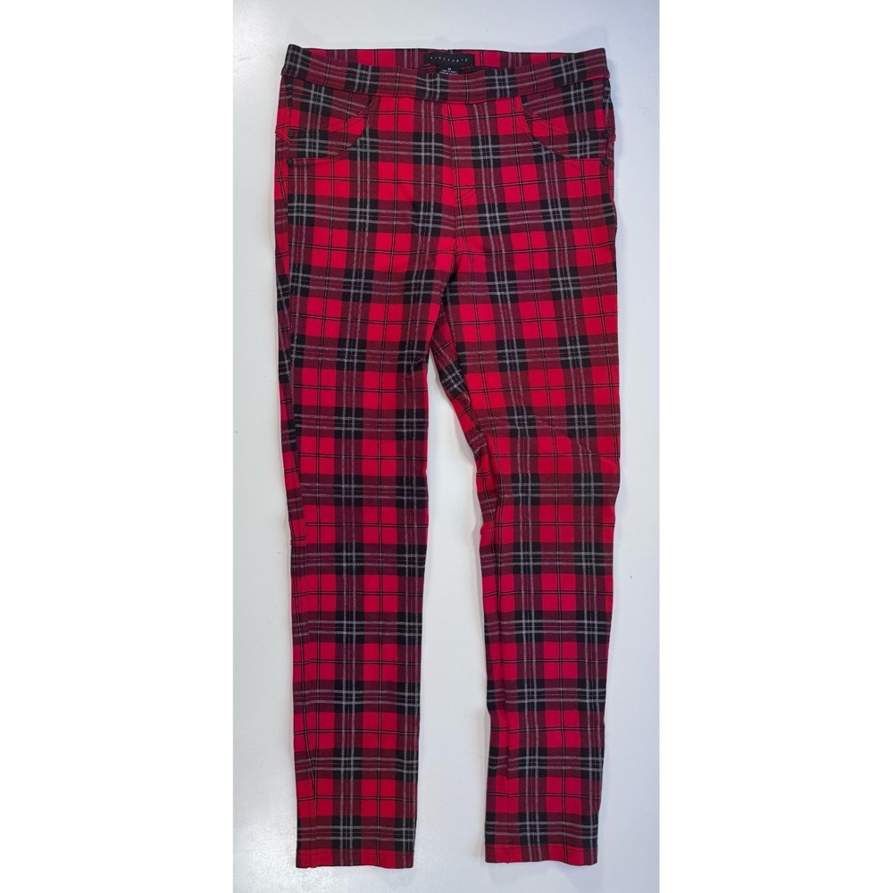 SANCTUARY‎ Red Plaid Pull On Legging Pants Womens Medium